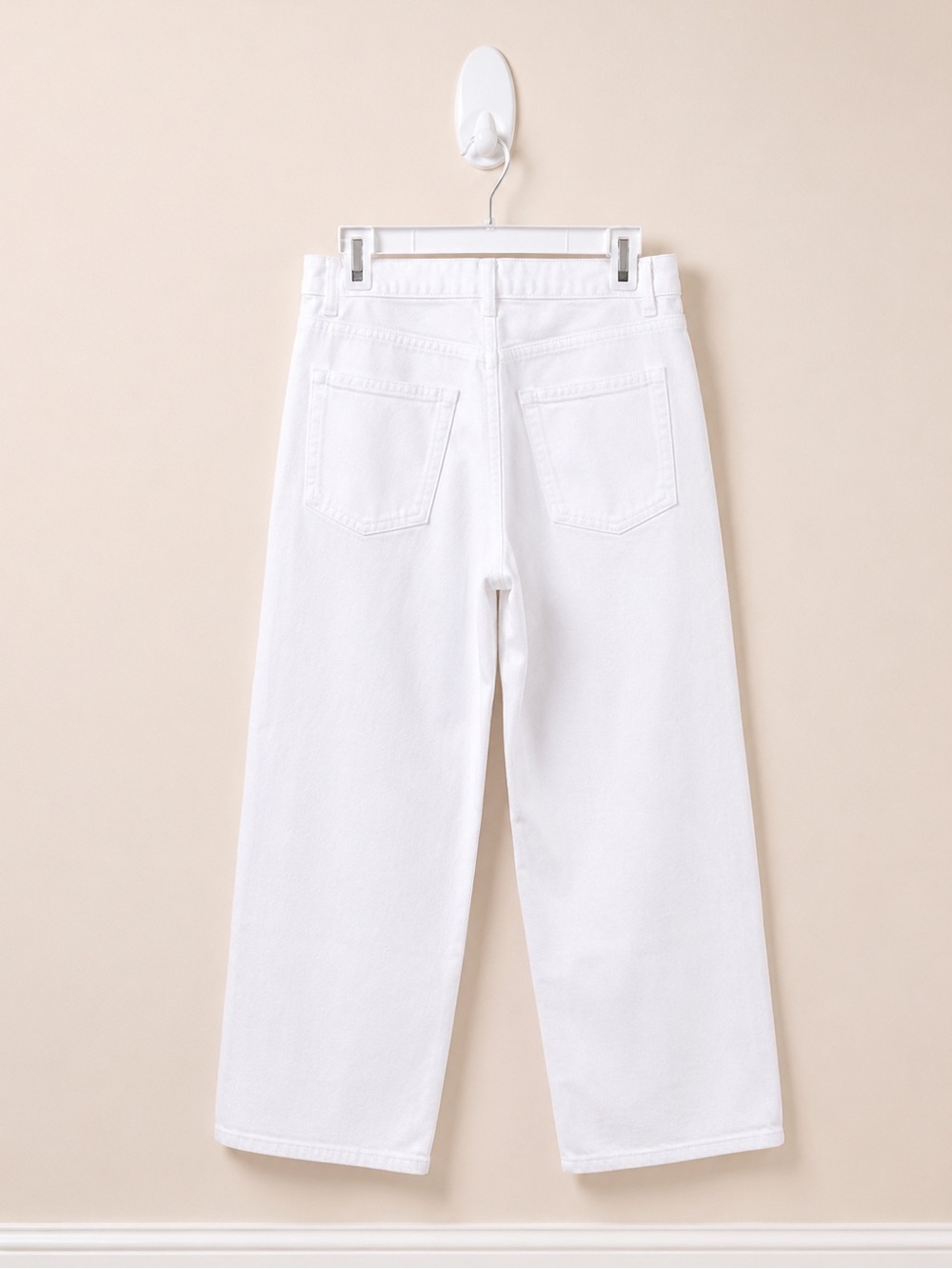 NWT Old Navy Extra High-Waisted Wide-Leg Jeans White Wash Size 4P - Picture 6 of 11